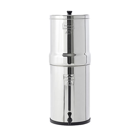 Big Berkey Water Filter Systems, Santevia Water Filtration Countertop Model With Fluoride Filter